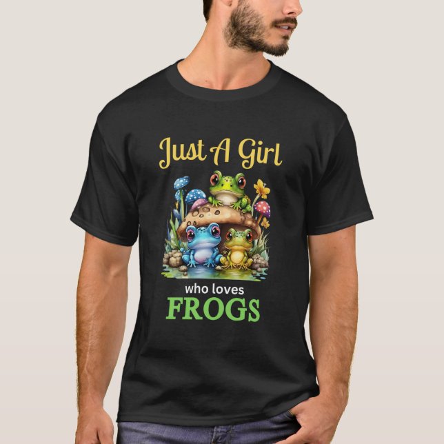 T-shirt Just A Who Loves Frogs (Devant)
