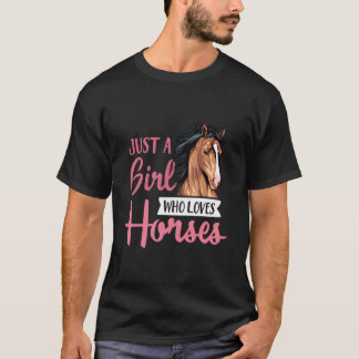 T-shirt Just A Who Loves Horses Horseback Riding Lesson