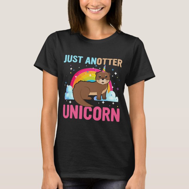 T-shirt Just Anotter Unicorn Otter et Unicorn (Devant)