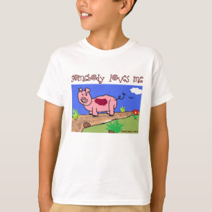 T-shirt Just Kids at Heart - Cochon (2b) - Quelqu'un m'aim