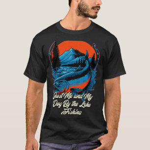T-shirt Just Me My Dog By the Lake Fishing Introvert Lifes