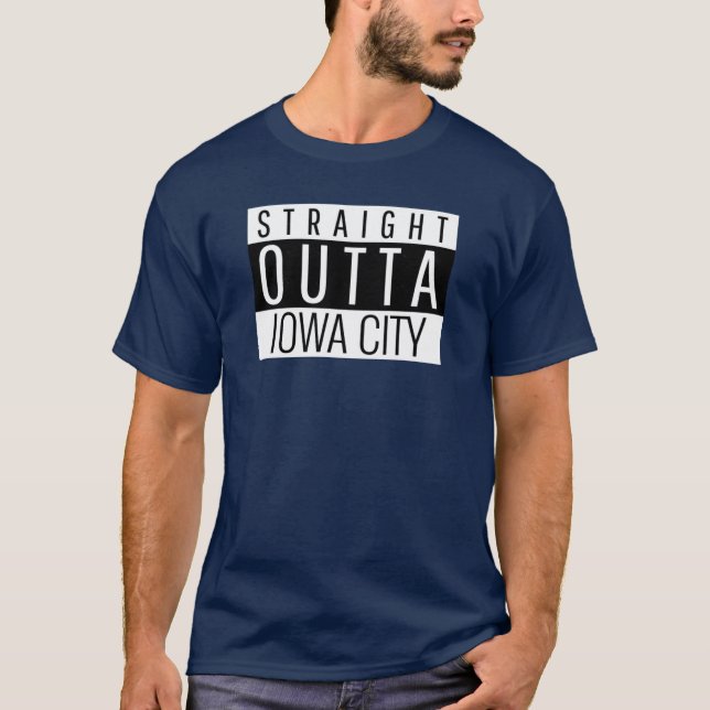 T-shirt Juste À Côté De La Ville D'Iowa Iowa (Devant)
