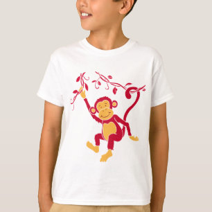 T-shirt Juste accrocher la tete graphique funky rouge sing