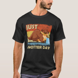 T-shirt Juste Anotter Day Otter Coffee Jeu de Word Quotidi