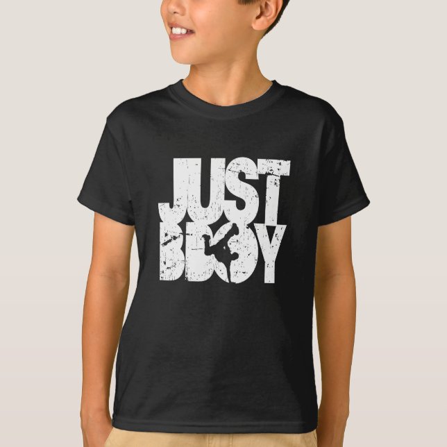 T-shirt juste bboy - blanc affligé (Devant)