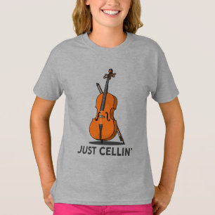 T-shirt Juste Cellule Cellist Performance Music Cello