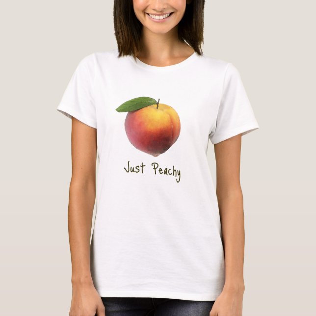 T-shirt Juste couleur pêche (Devant)