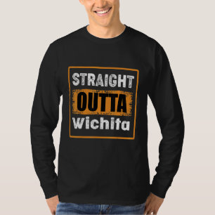 T-shirt Juste En Face De Wichita Kansas Usa Retro Perturbé
