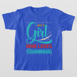 T-shirt juste fille aime nager