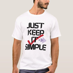 T-shirt Juste Gardez-Le Simple   Blanc minimaliste masculi