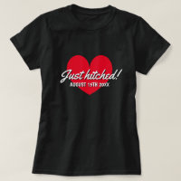 T-shirt juste haché pour le couple marié nouvellem