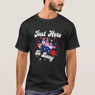 T-shirt Juste Ici Pour Bang Patriotic Gnomes Fireworks 4th