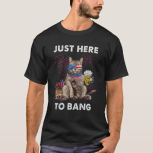 T-shirt Juste Ici Pour Bang USA Drapeau Bière 4 juillet Ch