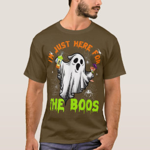 T-shirt Juste Ici Pour Boos Ghost Drink Spider Hallowee