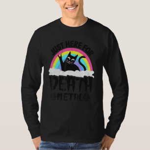 T-shirt Juste ici pour Death Metal Satan Goth Cat Heavy Me