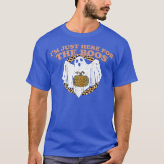 T-shirt Juste Ici Pour Le Boos Drôle Fantôme Léopard Hallo