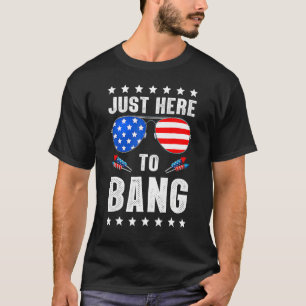 T-shirt Juste Ici Pour Nous Banquer Lunettes De Drapeau 4 