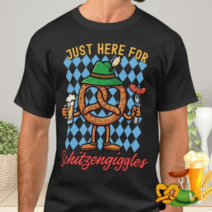 T-shirt Juste ici pour Schitzengiggets Pretzel Bière Sauca