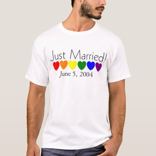 T-shirt Juste la marier-Date peut être changée (Devant)