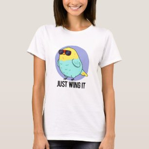 T-shirt Juste L'Aile C'Amusant Jeux D'Oiseaux