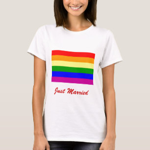 T-shirt Juste marié/Mariage Gay pride