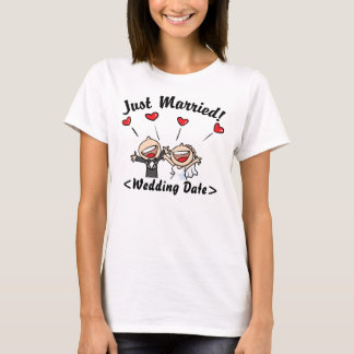 T-shirt Juste marié (Type Mariage Date)