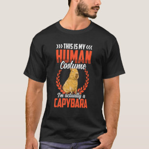 T-shirt Juste mon costume Capybara Casquette de rongeur su