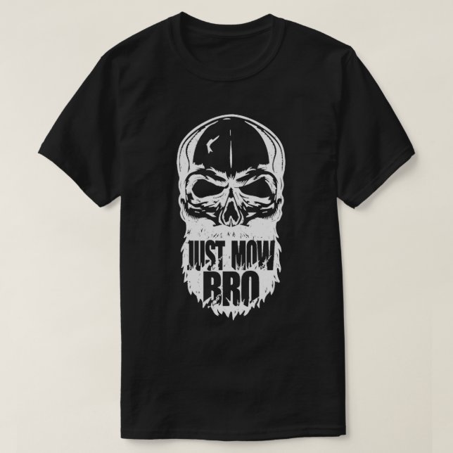 T-shirt JUSTE MOW BRO crâne barrée (Design devant)