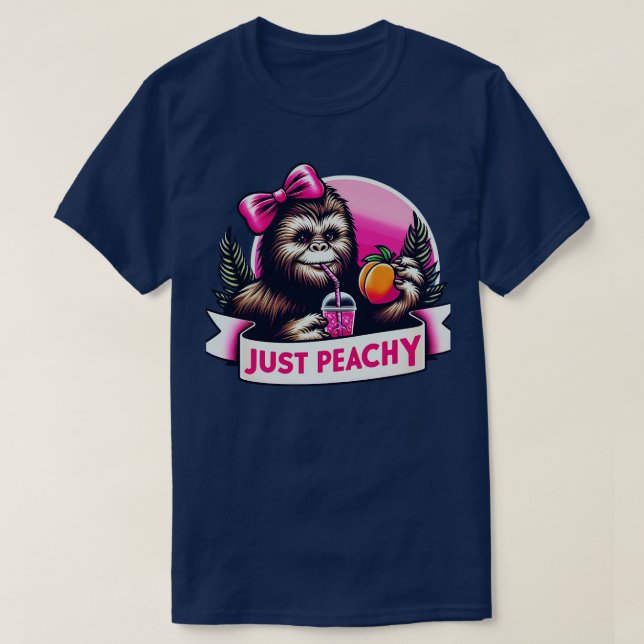 T-shirt Juste Peachy Funny Femmes Fruit d'été (Design devant)