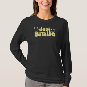 T-shirt Juste Sourire, Graphique Vibrations Positives