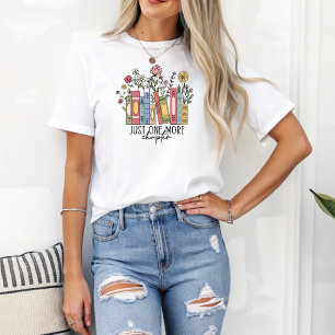 T-shirt Juste Un Chapitre De Plus Boho Floral Lover Livre