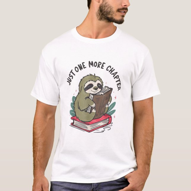 T-shirt Juste un chapitre de plus Livre Cute Sloth Bookwor (Devant)