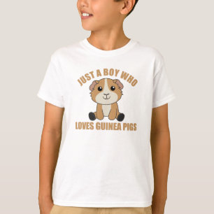 T-shirt Juste un garçon que Guinée Cochon aime animal doux