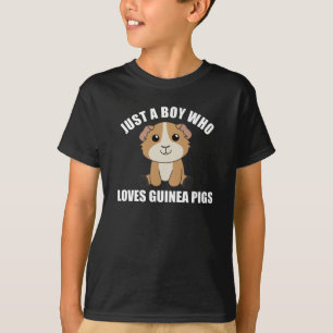 T-shirt Juste un garçon que Guinée Cochon aime animal doux