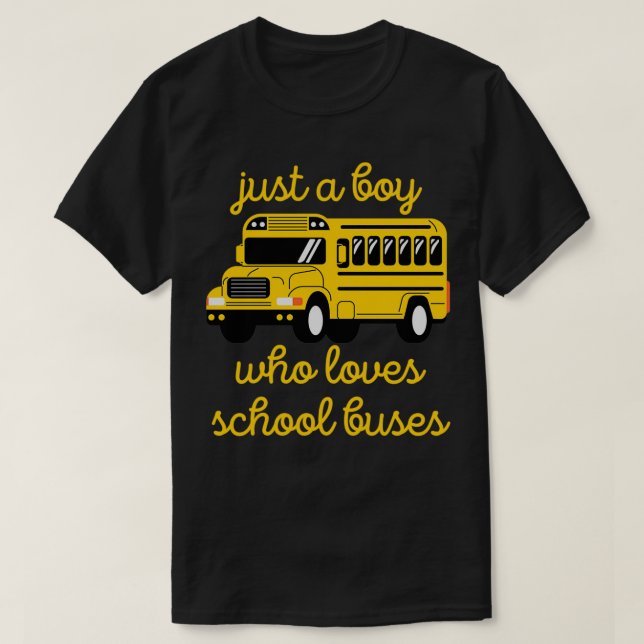 T-shirt Juste Un Garçon Qui Aime Bus amp Bus Lover Cadeaux (Design devant)