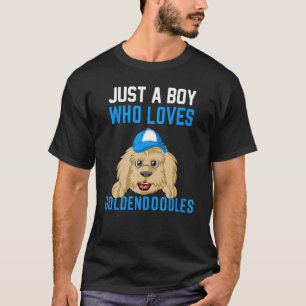 T-shirt Juste Un Garçon Qui Aime Goldendoodle Chien Pour L