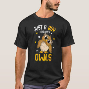 T-shirt Juste un garçon qui aime Hiboux Enfants Garçons Hi