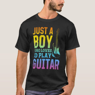 T-shirt Juste Un Garçon Qui Aime Jouer De La Guitare - Gui