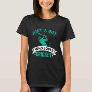 T-shirt Juste un garçon qui aime joueur de cricket drôle d