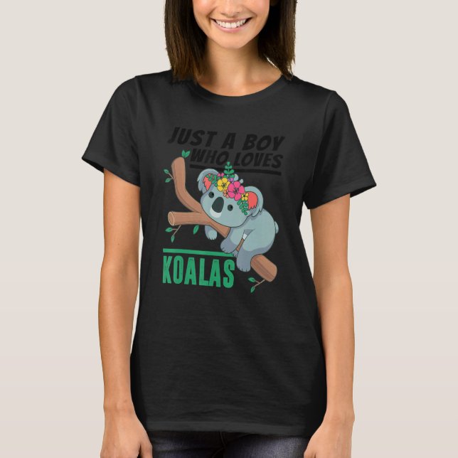 T-shirt Juste un garçon qui aime Koalas Funny Koala Ours L (Devant)