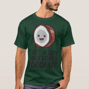 T-shirt Juste un garçon qui aime la noix de coco