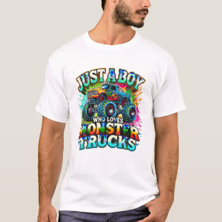 T-shirt Juste un garçon qui aime le monstre