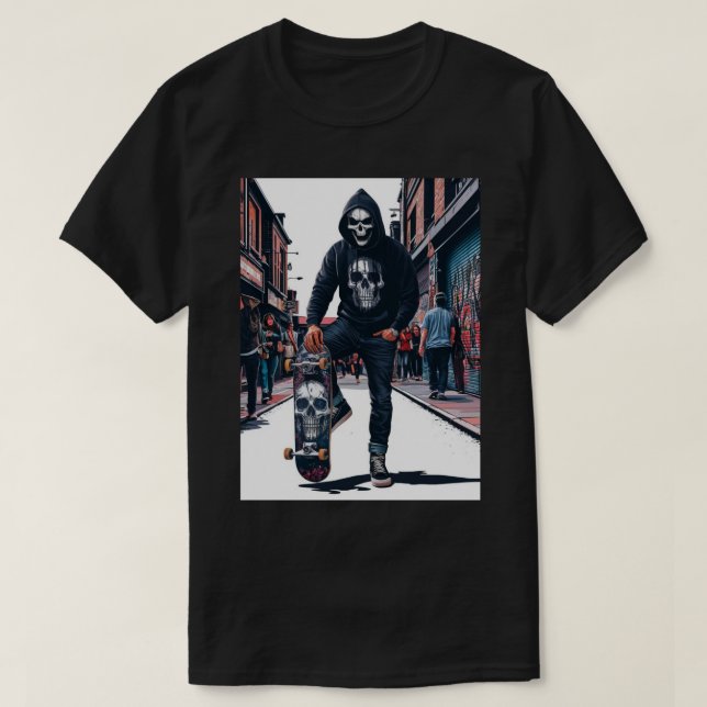 T-shirt Juste un garçon qui aime le skateboard (Design devant)