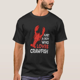 T-shirt Juste Un Garçon Qui Aime L'Écrevette Poisson Fruit