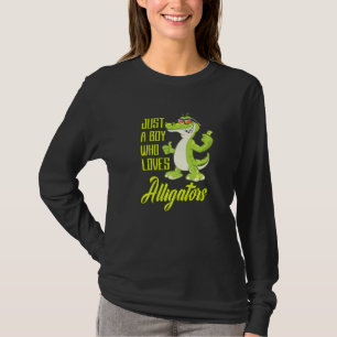 T-shirt Juste Un Garçon Qui Aime Les Alligators Les Reptil