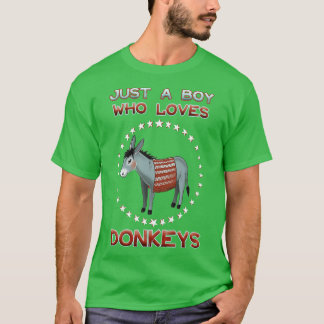 T-shirt Juste un garçon qui aime les ânes 1