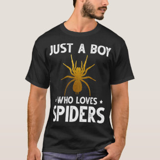T-shirt Juste Un Garçon Qui Aime Les Araignées Mignonnes A