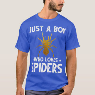 T-shirt Juste Un Garçon Qui Aime Les Araignées Mignonnes A