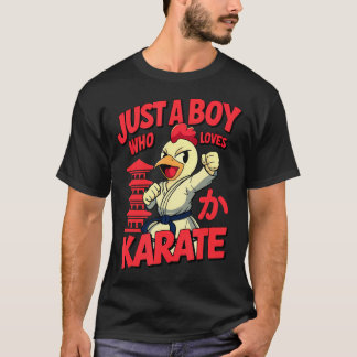 T-shirt Juste Un Garçon Qui Aime Les Arts Martiaux Karaté 