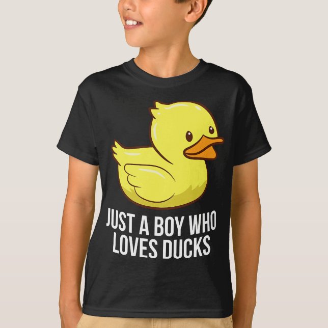 T-shirt Juste Un Garçon Qui Aime Les Canards Canard En Cao (Devant)